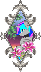 Size: 1848x3244 | Tagged: safe, artist:breloomsgarden, oc, oc only, oc:spiral light, draconequus, hybrid, pony, dog nose, fern, horn, leaves, lily flower, simple background, solo, transparent background, unicorn horn