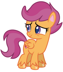 Size: 1024x1171 | Tagged: safe, artist:emeraldblast63, scootaloo, pegasus, pony, disappearing act, g4, g4.5, my little pony: pony life, female, g4.5 to g4, redesign, simple background, solo, transparent background, vector