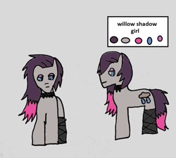 Size: 933x838 | Tagged: safe, artist:ask-luciavampire, oc, earth pony, pony, tumblr:ask-the-pony-gamers, goth, profile, tumblr