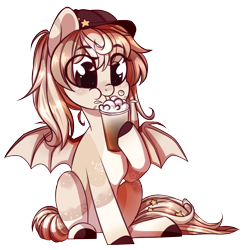Size: 1200x1240 | Tagged: safe, artist:cloud-fly, oc, oc only, oc:yuna, bat pony, pony, female, mare, simple background, solo, transparent background