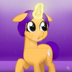 Size: 1920x1920 | Tagged: safe, artist:whitequartztheartist, oc, oc only, oc:nifty sway, pony, unicorn, deviantart watermark, female, magic, mare, obtrusive watermark, solo, watermark