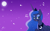 Size: 1700x1060 | Tagged: safe, artist:higglytownhero, princess luna, alicorn, pony, g4, crown, eyeshadow, female, jewelry, lol, makeup, mare, moon, night, open mouth, regalia, solo, stars