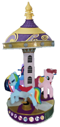 Size: 362x764 | Tagged: safe, applejack, cheese sandwich, fluttershy, pinkie pie, rainbow dash, rarity, starlight glimmer, twilight sparkle, g4, 1000 hours in ms paint, canterlot, carousel, kiddie ride