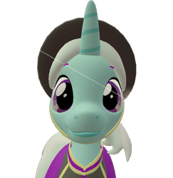 Size: 701x720 | Tagged: safe, alternate version, artist:topsangtheman, cornetta, pony, unicorn, g4, 3d, clothes, female, hat, looking at you, simple background, solo, source filmmaker, transparent background, uniform