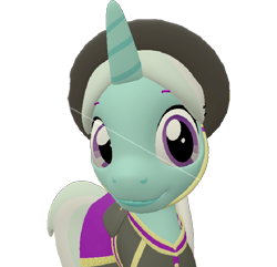 Size: 746x720 | Tagged: safe, alternate version, artist:topsangtheman, cornetta, pony, unicorn, g4, 3d, clothes, female, hat, looking at you, simple background, solo, source filmmaker, transparent background, uniform
