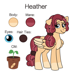 Size: 1500x1500 | Tagged: safe, artist:pink-pone, oc, oc only, oc:heather, pegasus, pony, female, mare, reference sheet, simple background, solo, transparent background