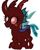Size: 196x248 | Tagged: safe, artist:qjosh, cozy glow, changeling, g4, changelingified, red changeling, solo, species swap, transformation, transformation sequence