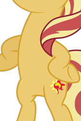 Size: 1523x2283 | Tagged: safe, artist:scarlet-spectrum, edit, vector edit, sunset shimmer, pony, equestria girls, equestria girls specials, g4, my little pony equestria girls: mirror magic, bipedal, cropped, female, hooves on hips, pictures of bellies, simple background, solo, transparent background, vector
