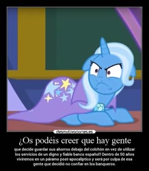 Size: 517x593 | Tagged: safe, edit, edited screencap, screencap, trixie, g4, demotivational poster, meme, spanish