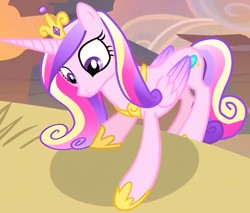 Size: 1320x1125 | Tagged: safe, screencap, princess cadance, alicorn, pony, g4, three's a crowd, cropped, crown, female, hoof shoes, jewelry, mare, regalia, solo, tiara