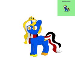 Size: 5315x5315 | Tagged: safe, edit, oc, oc only, oc:princess mapperian, alicorn, pony, absurd resolution, cute, female, jewelry, mare, redraw, regalia, simple background, solo, white background