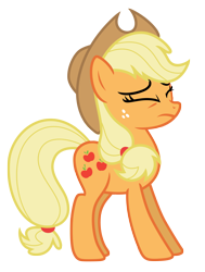 Size: 5098x6750 | Tagged: safe, artist:estories, applejack, earth pony, pony, g4, absurd resolution, eyes closed, female, mare, simple background, solo, transparent background, vector