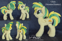 Size: 1980x1320 | Tagged: safe, artist:wdeleon, oc, oc:wooden toaster, pegasus, pony, commission, female, irl, mare, photo, photography, plushie, smiling, solo, standing, toy