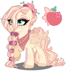 Size: 1900x2100 | Tagged: safe, artist:gihhbloonde, artist:meimisuki, oc, oc only, pegasus, pony, base used, eye clipping through hair, female, magical lesbian spawn, mare, offspring, parent:applejack, parent:fluttershy, parents:appleshy, simple background, solo, transparent background