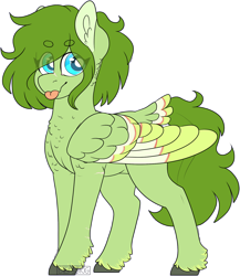 Size: 1606x1849 | Tagged: safe, artist:liefsong, oc, oc only, oc:lief, pegasus, pony, :p, alternate hairstyle, beanbrows, chest fluff, cute, ear fluff, feathered fetlocks, fluffy, simple background, solo, teeth, tongue out, transparent background