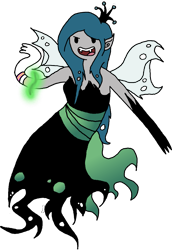 Size: 1563x2272 | Tagged: safe, artist:dragon-flash, queen chrysalis, human, g4, adventure time, fangs, female, humanized, male, simple background, solo, style emulation, transparent background, wings