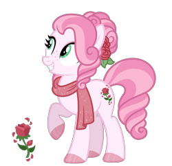 Size: 1983x1920 | Tagged: safe, artist:strawberry-spritz, desert rose, pony, g3, g4, clothes, female, g3 to g4, generation leap, scarf, simple background, solo, transparent background