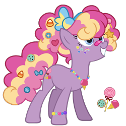 Size: 1500x1500 | Tagged: safe, artist:pegasski, artist:strawberry-spritz, triple treat, earth pony, pony, g3, g4, base used, female, g3 to g4, generation leap, simple background, solo, transparent background