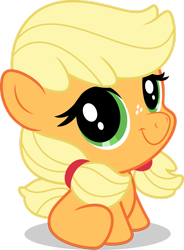 Size: 1280x1735 | Tagged: safe, artist:luckreza8, applejack, earth pony, pony, g4, baby, baby pony, cute, foal, jackabetes, playskool, simple background, solo, transparent background, vector