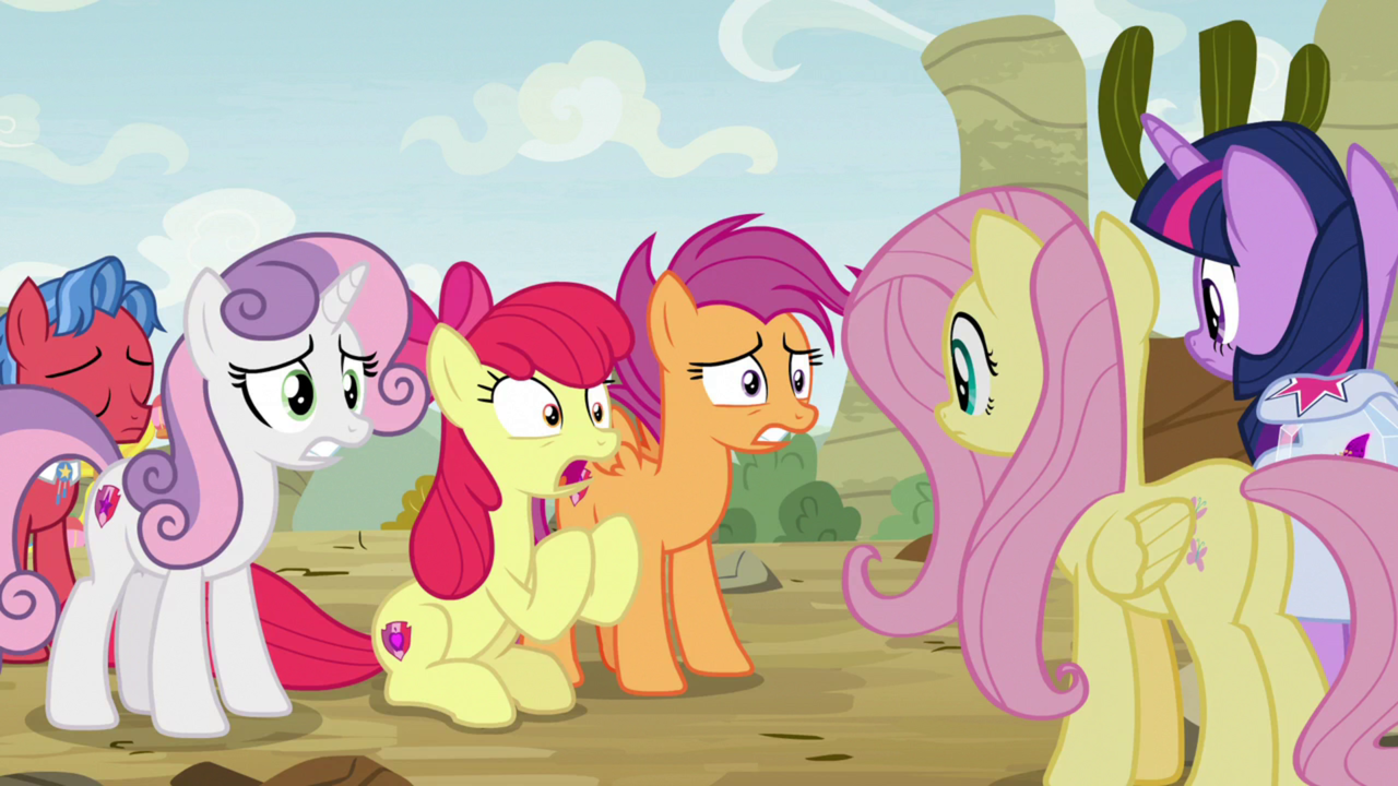 2425153 Safe Screencap Apple Bloom Biscuit Fluttershy Scootaloo