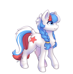 Size: 1280x1305 | Tagged: safe, artist:bluecentaurea, oc, oc only, oc:marussia, earth pony, pony, braid, female, nation ponies, ponified, russia, simple background, solo, transparent background