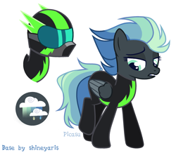 Size: 2380x2073 | Tagged: safe, artist:picasu, oc, oc only, oc:stellar clouds, pegasus, pony, clothes, female, gritted teeth, helmet, high res, mare, multicolored hair, raised leg, simple background, solo, the washouts, uniform, washouts uniform, white background