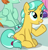 Size: 309x320 | Tagged: safe, screencap, berry bliss, citrine spark, peppermint goldylinks, pony, unicorn, g4, marks for effort, cropped, female, friendship student, mare, sitting, solo focus