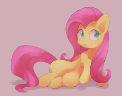 Size: 1400x1100 | Tagged: safe, alternate version, artist:lexiedraw, fluttershy, pegasus, pony, g4, colored pupils, cute, female, mare, pink background, pixiv, shyabetes, simple background, sitting, solo