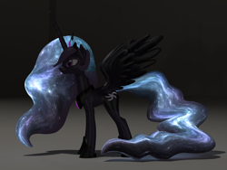 Size: 1300x975 | Tagged: safe, artist:naduron0, oc, oc only, oc:king cosmos, alicorn, pony, 3d, alicorn oc, horn, solo, wings