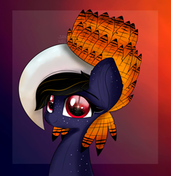 Size: 4600x4716 | Tagged: safe, artist:janelearts, oc, oc only, pony, absurd resolution, bust, feather, female, mare, portrait, solo