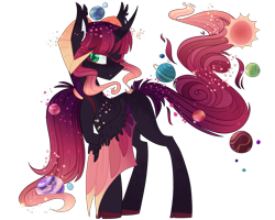 Size: 2500x2000 | Tagged: safe, artist:fallen--fate, oc, oc only, oc:king cosmos, alicorn, pony, alicorn oc, high res, horn, simple background, solo, transparent background, wings