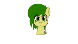 Size: 1344x756 | Tagged: safe, artist:mranthony2, oc, oc:lemon bounce, pegasus, pony, animated, bust, cute, floating heart, gif, heart, looking at you, rough sketch, simple background, smiling, solo, white background