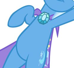 Size: 782x719 | Tagged: safe, artist:hendro107, edit, vector edit, trixie, pony, g4, to where and back again, belly, bipedal, brooch, cape, clasp, clothes, female, jewelry, pictures of bellies, simple background, solo, transparent background, trixie's brooch, trixie's cape, vector