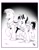 Size: 1582x2048 | Tagged: safe, artist:nekoshiei, oc, oc only, oc:dynamite rave, oc:scope, pony, unicorn, armor, black and white, commission, grayscale, grumpy, male, monochrome, royal guard, royal guard armor, scowl, smiling, stallion