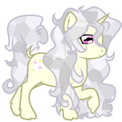 Size: 500x500 | Tagged: safe, artist:tsunaamii, oc, oc only, oc:destiny, crystal pony, pony, unicorn, crystal pony oc, horn, solo, unicorn oc