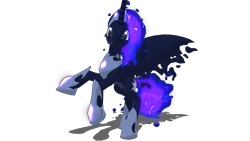 Size: 1280x720 | Tagged: safe, artist:waltervd, oc, oc only, oc:king cosmos, alicorn, pony, 3d, alicorn oc, horn, mmd, simple background, solo, transparent background, wings