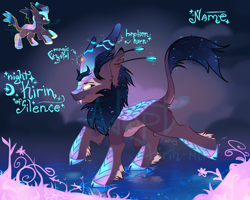 Size: 5000x4000 | Tagged: safe, artist:alfury, oc, oc only, kirin, absurd resolution, male, reference sheet, solo, watermark
