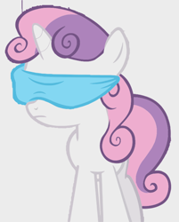 Size: 679x843 | Tagged: safe, artist:applejackfan204, sweetie belle, forever filly, g4, blindfold