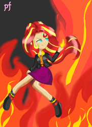 Size: 1899x2624 | Tagged: safe, artist:pink flame, sunset shimmer, equestria girls, g4