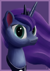 Size: 1400x2000 | Tagged: safe, artist:flusanix, princess luna, alicorn, pony, g4, bust, female, mare, portrait, solo