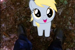 Size: 612x408 | Tagged: safe, artist:coldbologna, artist:dex stewart, edit, screencap, derpy hooves, human, pegasus, pony, g4, caption, friday the 13th, friday the 13th part 2, image macro, jason voorhees, muffin, muffin (character), text, vector