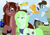 Size: 1079x746 | Tagged: safe, artist:kaylathehedgehog, oc, oc only, oc:darksea, oc:kayla, oc:merriweather, oc:potluck, oc:xirnoch, pony, unicorn, female, mare