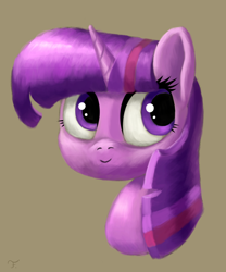 Size: 1200x1440 | Tagged: safe, artist:flusanix, twilight sparkle, pony, g4, bust, female, mare, simple background, solo
