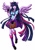 Size: 4755x6856 | Tagged: safe, alternate version, artist:konsennin, twilight sparkle, alicorn, fighting is magic, equestria girls, g4, book, breasts, clothes, fingerless gloves, gloves, glowing hands, shoes, simple background, solo, stockings, thigh highs, twilight sparkle (alicorn), white background