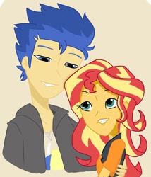 Size: 826x967 | Tagged: safe, artist:booberii, flash sentry, sunset shimmer, equestria girls, g4, female, male, ship:flashimmer, shipping, straight