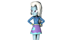 Size: 1192x670 | Tagged: safe, artist:fazbearsparkle, trixie, equestria girls, g4, 3d, clothes, female, hoodie, miniskirt, simple background, skirt, solo, source filmmaker, transparent background