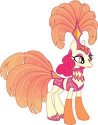 Size: 3090x3943 | Tagged: safe, artist:nightdragon09, sunset circus, earth pony, pony, g4, viva las pegasus, background pony, concave belly, high res, show mares, showgirl, simple background, slender, solo, thin, transparent background, vector