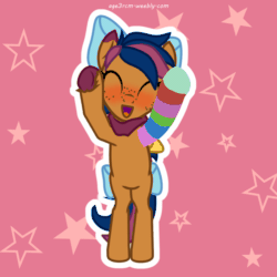 Size: 800x800 | Tagged: safe, artist:age3rcm, oc, oc only, oc:solar comet, pegasus, pony, animated, bipedal, bow, caramelldansen, clothes, disguise, disguised changeling, eyelashes, hair bow, socks, solo, striped socks, tail bow