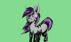 Size: 3200x1900 | Tagged: safe, artist:rambles, oc, oc only, oc:rambles, earth pony, pony, zebra, blank flank, clothes, colored, flat colors, full color, green background, looking at you, pouting, sad, sad face, simple background, sketch, sketch dump, socks, solo, stripes