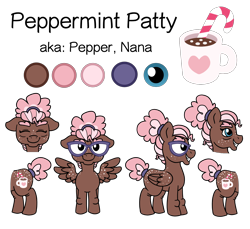 Size: 1800x1650 | Tagged: safe, artist:pink-pone, oc, oc only, oc:peppermint patty, pegasus, pony, female, glasses, mare, simple background, solo, transparent background
